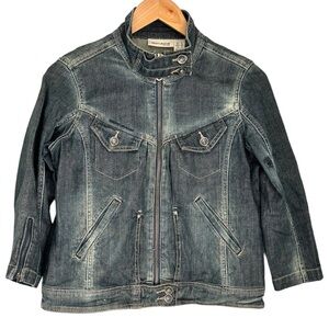DKNY Denim Moto Jacket, size Small